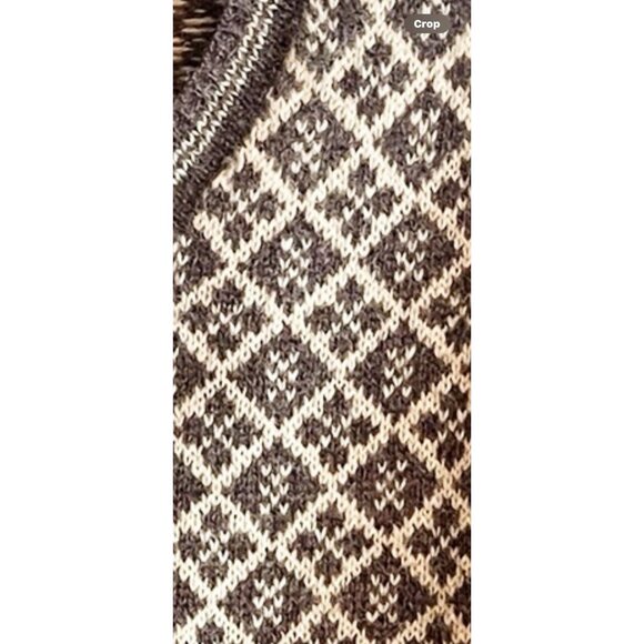 Vintage J.Crew Brown 100% Wool Oarsman Sweater V-Neck Pullover Size X-Large - Picture 4 of 9